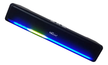 Barra Sonido Rgb Bluetooth Recargable Radio Fm Puerto Usb Tf