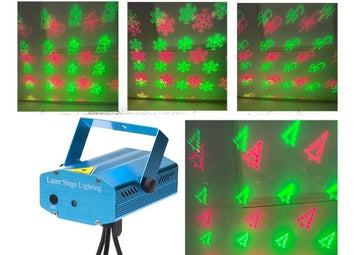 Proyector 6 Figuras Laser Verde Rojo Audioritmico Soporte Rojo/verde