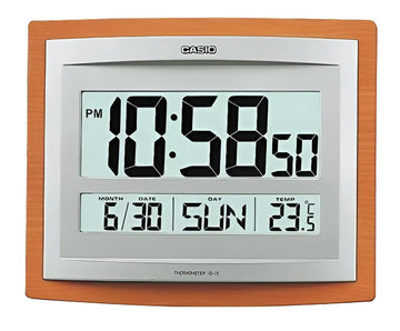 Reloj Casio Pared Id-15s-5df 100% Original Color de la estructura Café Color del fondo Blanco