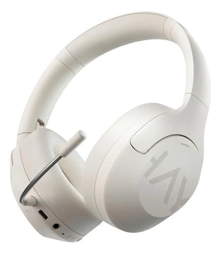 Haylou S30 Pro Anc Audífonos Diadema Gamer Inalámbricos/con Micrófono, Bluetooth 5.4, Llamadas Manos Libres, Cancelación De Ruido Adaptativa De - 43db, Controlador 40mm, 80h Reproducción, Blanco