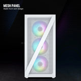 Caja Pc Vetroo M05 Micro Atx, Vidrio Templado Y Rgb 120mm