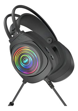 Audifonos Monster Gamer Diadema Auriculares Rgb N5-3.5 Color Negro
