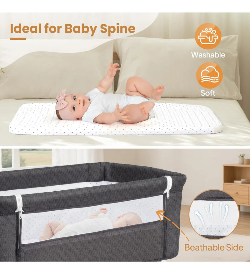 Joymor Cuna De Bebe 3 En 1, Moises De Noche Para Bebe, Con C