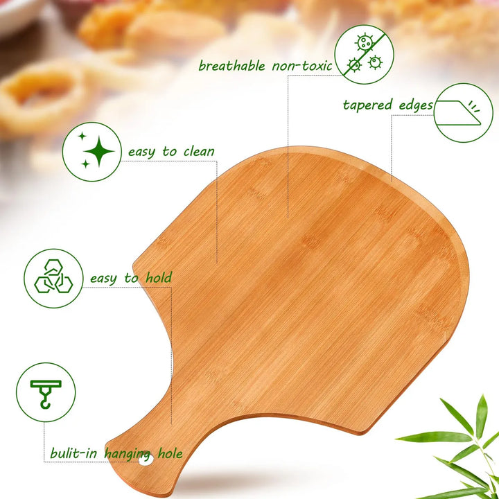 Roshtia 12 Piezas De Cascaras De Pizza De Bambu, 17 X 12 Pul