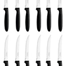 Juego Cuchillos Ipanema Tramontina X12 Unidades Color Negro