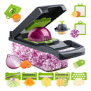 Picador De Verduras Multifuncional 13 En 1 Con 8 Cuchillas