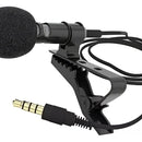 Micrófono De Solapa Para Pc Y Amplificador Entrada 3.5 Mm Ts Color Negro