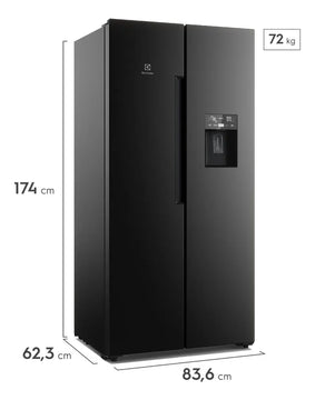Nevecón Electrolux No Frost Side By Side 423l Inverter Negro