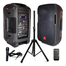 Parlante Profesional 400w Tripode Microfono American Sound Negro