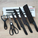 Set De Cuchillos Juego X6 Piezas Color Negro