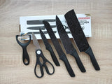 Set De Cuchillos Juego X6 Piezas Color Negro