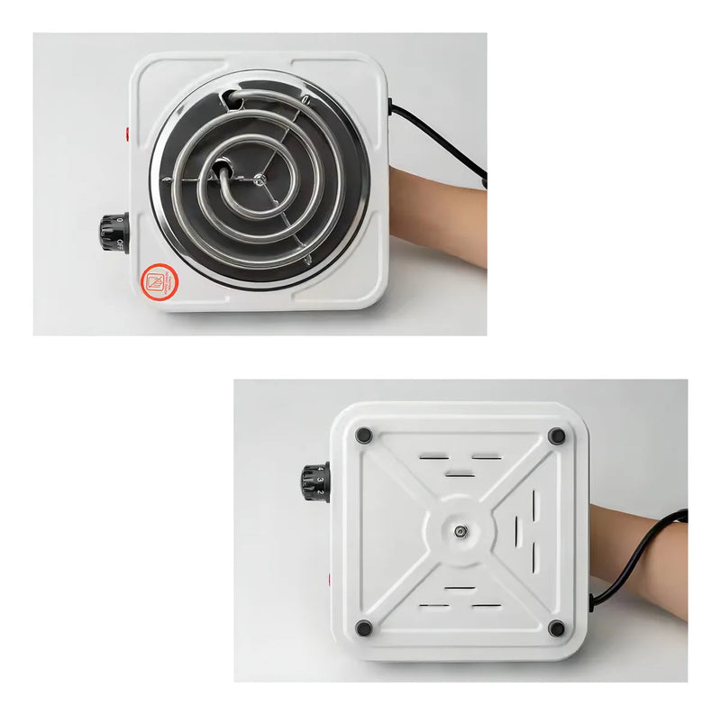 Estufa Eléctrica Portátil 1 Puesto De Fogón Para Hogar Color Blanco