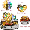 Decoración De Casa De Pueblo Navideño, Luces Led Colo...
