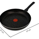 Sartén Imusa Titanium Force 30cm Antiadherente Tapa Vidrio Color Negro