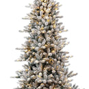 Glitzhome Arbol De Navidad Artificial De Abeto Flocado De Ni