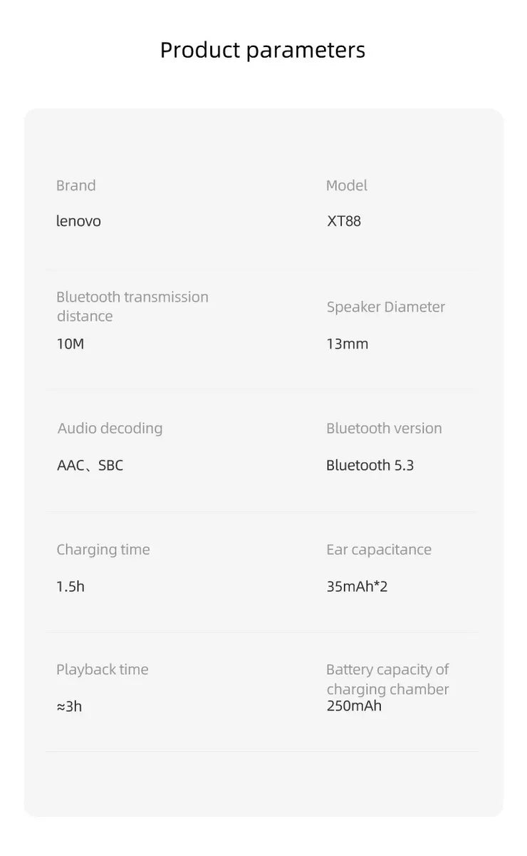 Audífonos In-ear Lenovo Thinkplus Livepods Xt88 Blanco