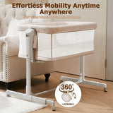 Onthewei Moises Para Bebe, Cuna Mecedora 3 En 1 Con Ruedas,