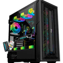 Chasis Gamer E-atx Argb 7 Coolers Argb Jx-125 War Hammer Negro