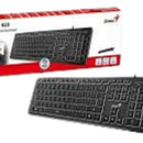 Teclado Con Cable Genius Slimstar 820 Iluminado Usb Teclado Negro Idioma Español España