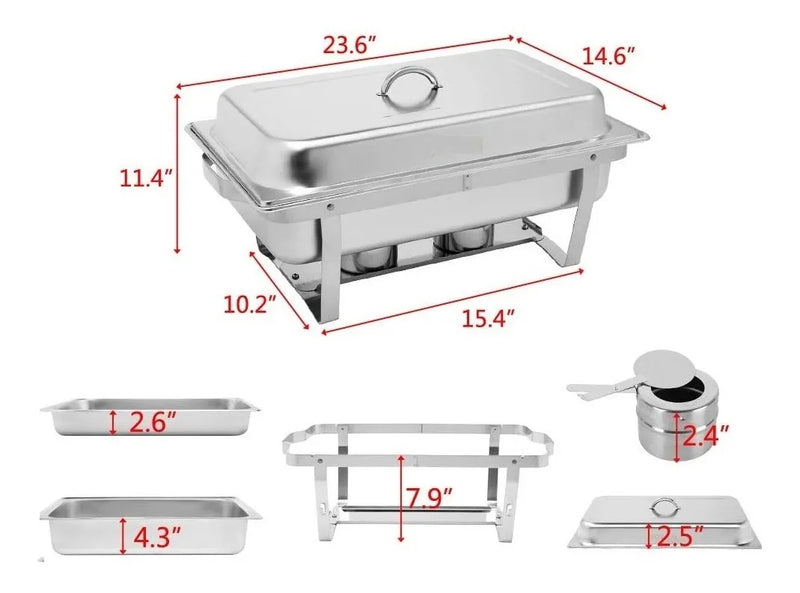 Set 3 Samovar Industrial Acero Inoxidable 8 Lt 2 Quemadores