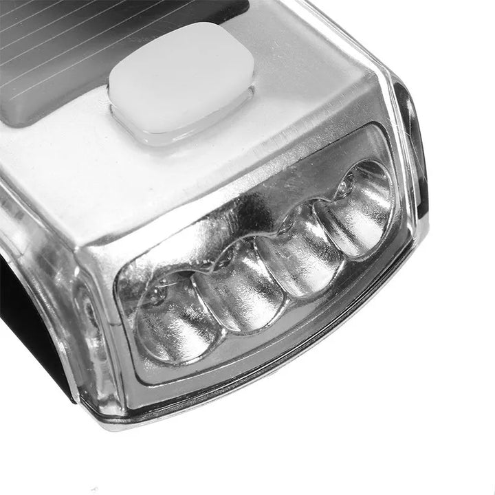 Linterna Led Bicicleta Con Pito Recargable Usb Solar 045