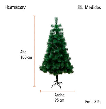 Árbol De Navidad Artificial Verde Calidad Premium 1.80 M