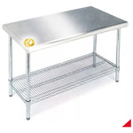 Mesa Trabajo Comercial Acero Inoxidable Liso