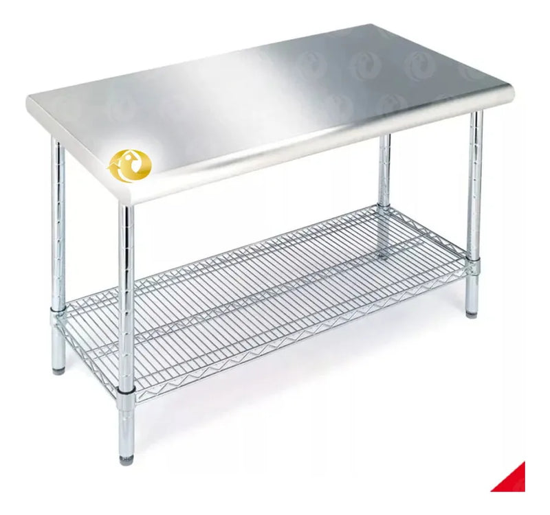Mesa Trabajo Comercial Acero Inoxidable Liso