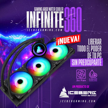Refrigeración Líquida Iceberg Infinite 360 Negra