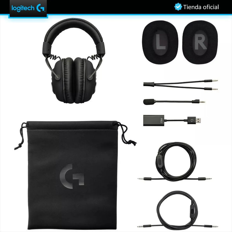 Logitech G Pro X, Diadema Gamer 7.1 Profesional, Pc Ps4 Xbox Negro