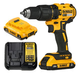 Taladro percutor atornillador inalámbrico de 13mm DeWalt DCD7781D2-B2 + 2 baterías de 2Ah + accesorio con maletín de transporte
