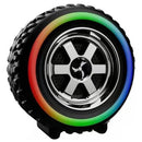 Parlante Bluetooth Llanta Celular Computador Radio Luces Rgb Negro