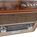 Radio Am Fm Parlante Usb Retro Recargable Baterías ¡ Mp3! Co Color Negro