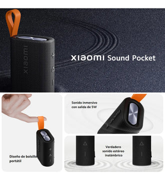 Xiaomi Sound Pocket, Parlante Inalámbrico Portátil Ip67 Tws Negro