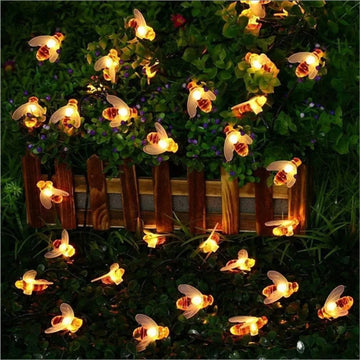 Luz Solar Abejas 4.5 Metros 20abejas Blanco Cálido