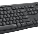 Kit de teclado y mouse inalámbrico Logitech MK295 Español Latinoamérica de color negro