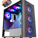 Musetex Mesh Atx Mid-tower Computer Gaming Case Con 6 Pcs × G05mn6-hw