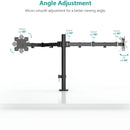 Soporte Para 2 Monitores Doble Dual Escritorio Wali M002-32 Negro Tamaño de 13" a 32"