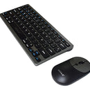 Kit De Teclado Y Mouse Inalámbrico De 2.4 Ghz Para Pc Tablet Mouse Gris Teclado Negro