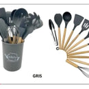 Set De 12 Utensilios De Cocina Silicona Resistentes Al Calor