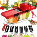 Mandoline Slicer 6en1 Cortadora De Verduras Rallador Cocina Rojo