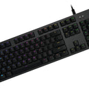 Teclado gamer Logitech G Serie G QWERTY GX Blue inglés US color carbón con luz RGB