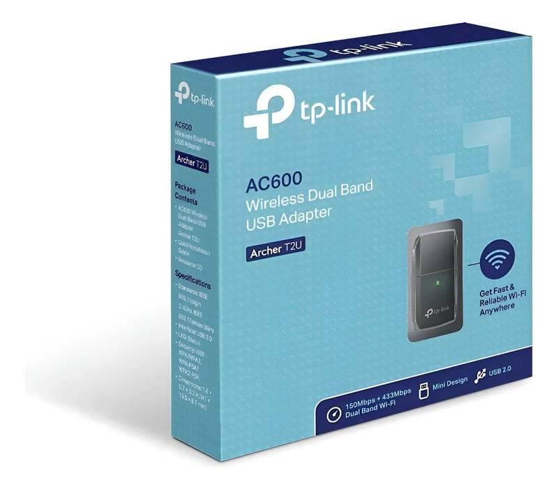 Adaptador Wifi Usb Tp-link Archer T2u Ac600 Dual Band