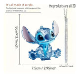 Llavero Stitch Lilo Acrílico Detalle Amistad Detalle Regalo Azul