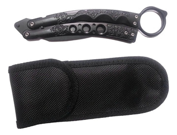 Navaja Cuchillo Mariposa Filipina,defensa Personal Puñal Negro