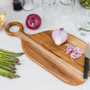 1 Tabla Premium De Madera Teca Para Picar Y Cocinar Profesio Geométrico Marrón