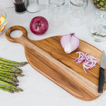 1 Tabla Premium De Madera Teca Para Picar Y Cocinar Profesio Geométrico Marrón