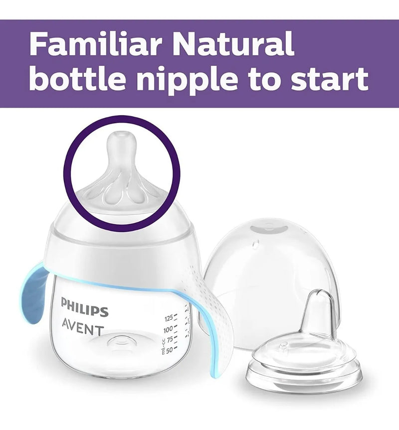 Avent Tetero Entrenador Natural Azul 5 Onz + Boquilla Unisex