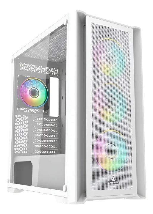 Chasis Gamer Iceberg Titanm16 X4 Argb Fans Color Blanco