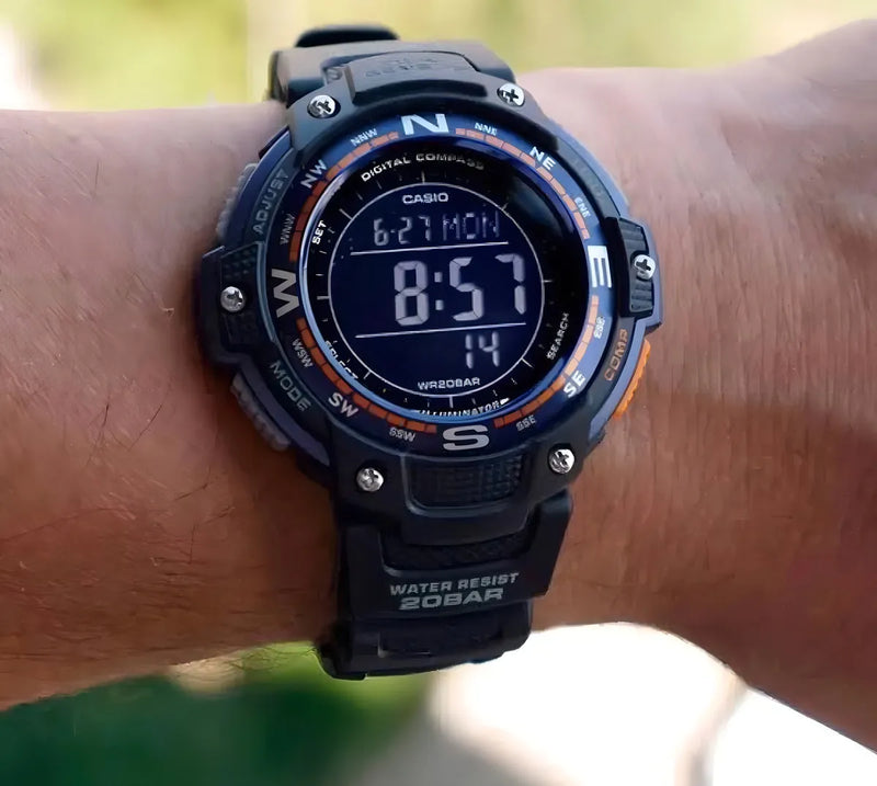 Reloj Casio Sgw100 2b Analógico Digital Brújula Termómetro